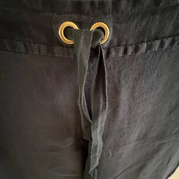 J. Crew 100% Linen Women’s Wide Leg Slacks with drawstring and pockets Med - Picture 4 of 5